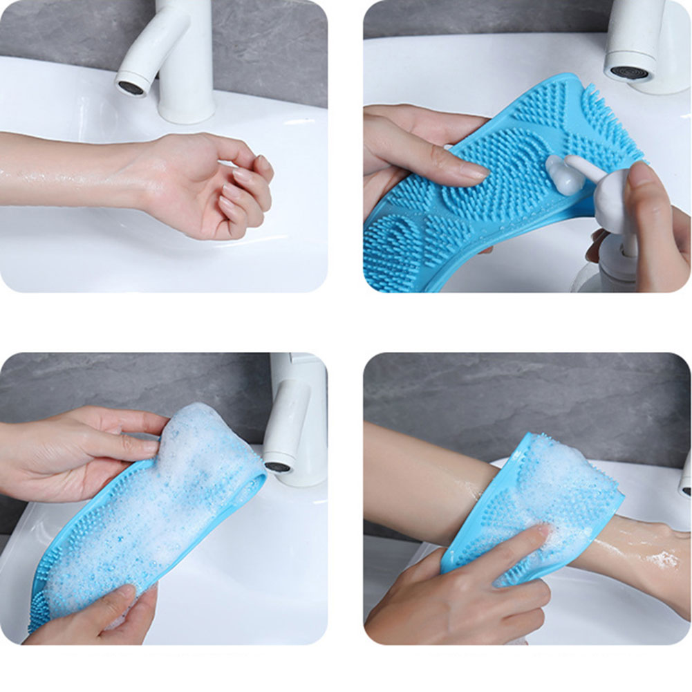 Bathing Exfoliating Foam Silicone Back Scrub Belt